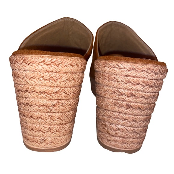 Pierre Dumas Women’s Suede Clogs Cognac/BRN and Natural Size 8-1/2* - Picture 7 of 10